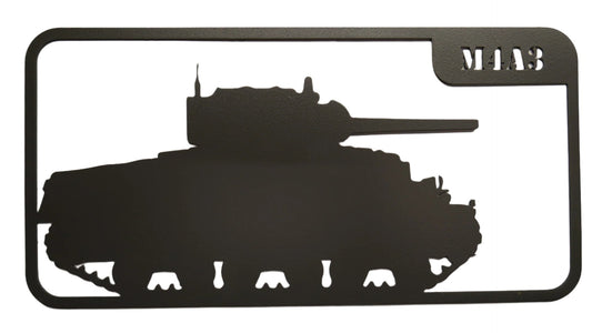 WW II Sherman Tank Wall Art Facing Right