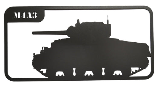 WW II Sherman Tank Wall Art Facing Left