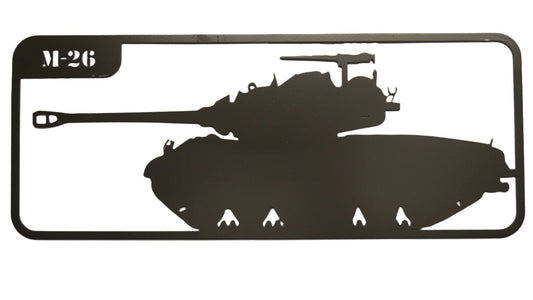 WWII M26 Tank Wall Art Facing Left