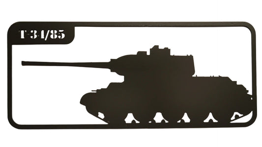 WW II T-34/85 Tank Wall Art Facing Left