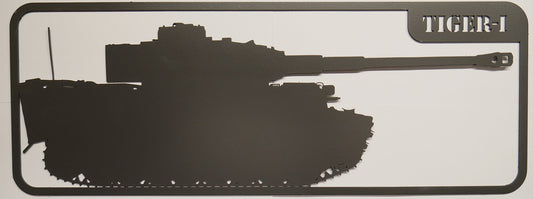 WWII Tiger I Tank Wall Art Facing Right